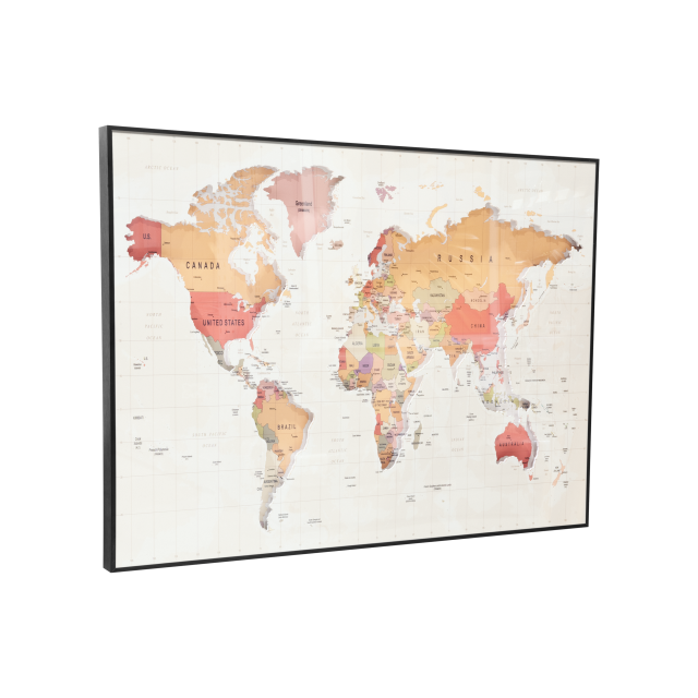 ДЕКОРАТИВНА РАМКА World Map Cream 60X80 CM
